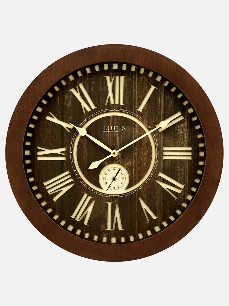 ساعت دیواری چوبی لوتوس مدل9820