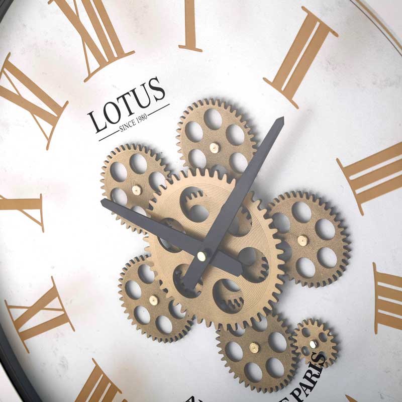 ساعت دیواری فلزی لوتوس مدل300308 سفید